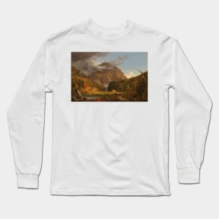 A View of the Mountain Pass Called the Notch of the White Mountans (Crawford Notch) by Thomas Cole Long Sleeve T-Shirt